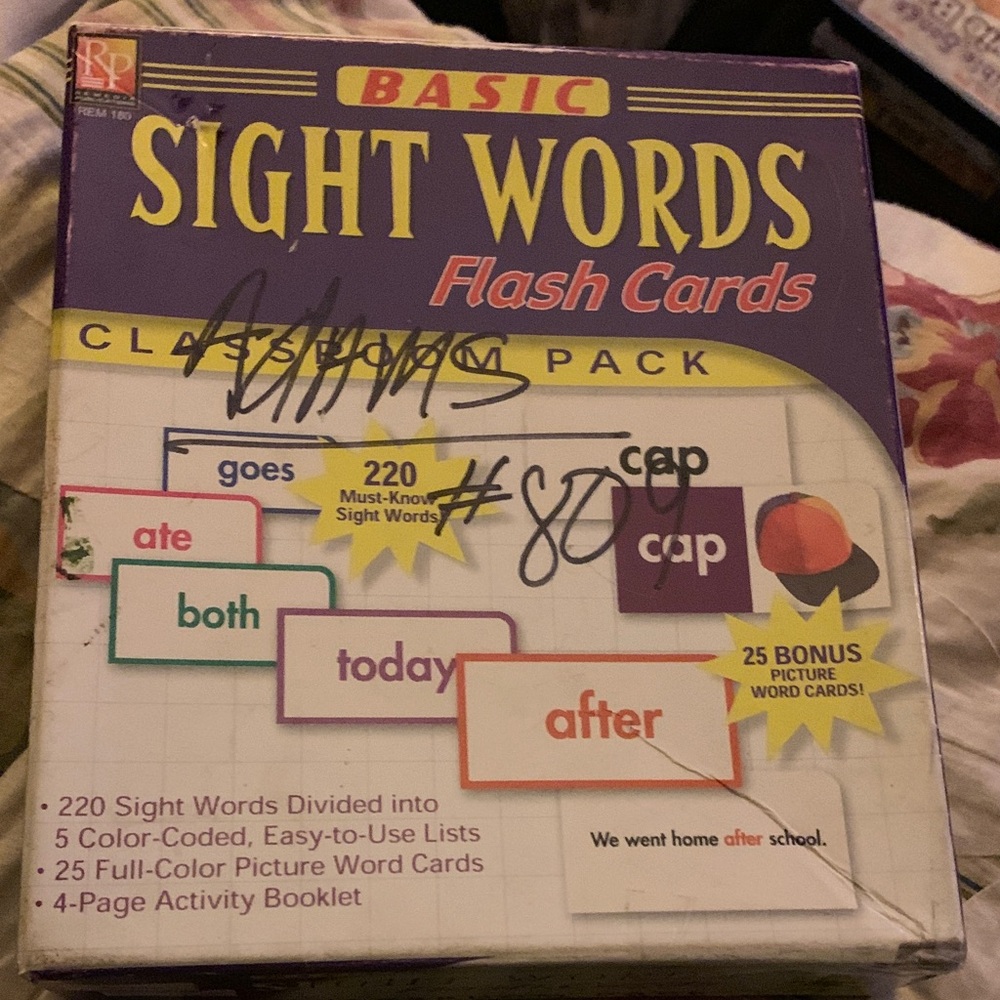 Vintage Basic Sight Words Flash Cards
